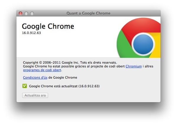 Google Chrome Update no error